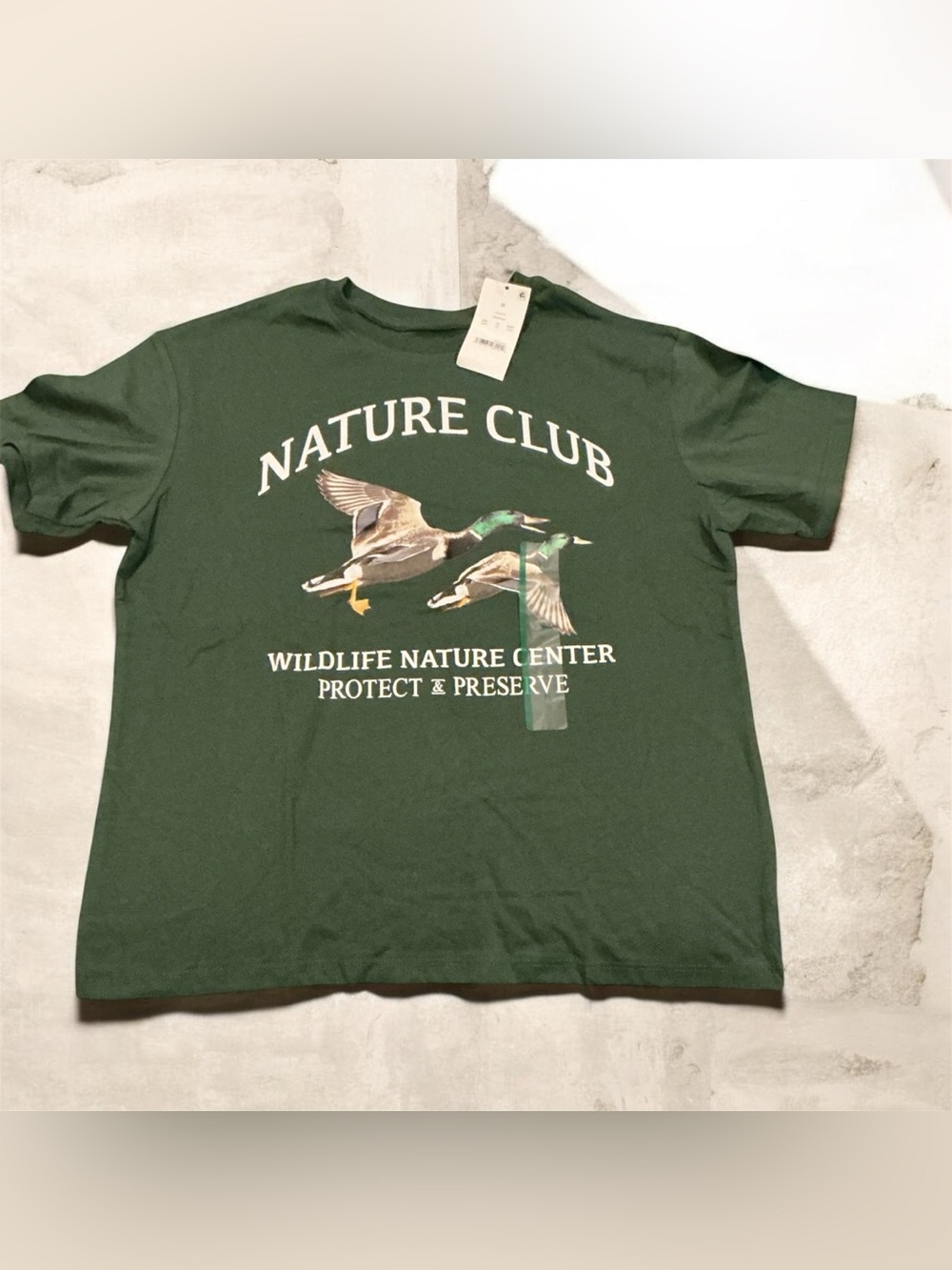 Buy 1 get 1 50% off Target Green Nature Club Graphic Tee with Mallard Ducks